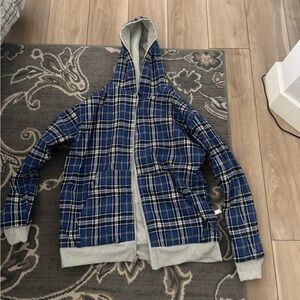 Blue Plaid Men's Jacket